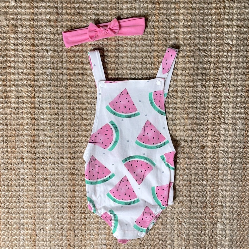 babygirl watermelon romper